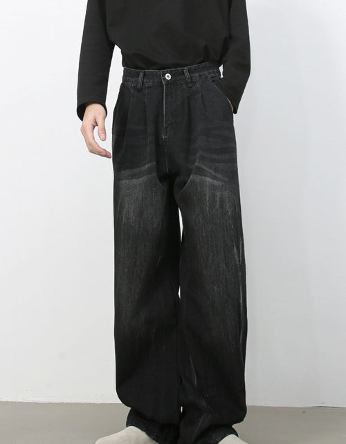 Load image into Gallery viewer, Men's High Waist Washed Jeans
