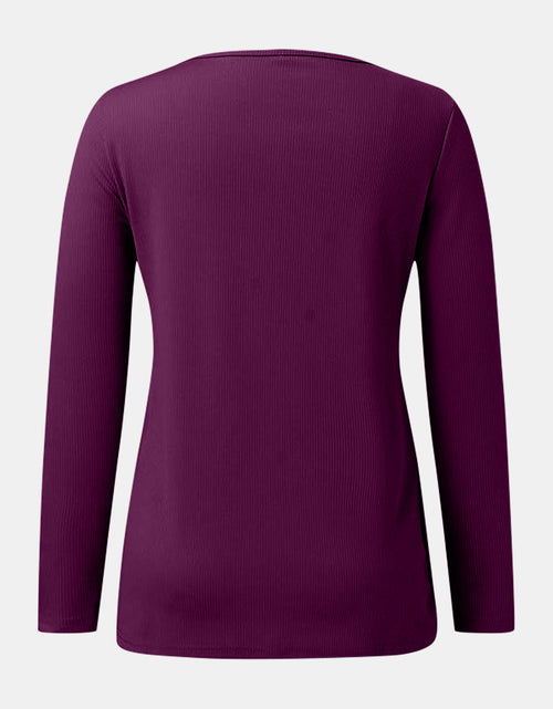 Load image into Gallery viewer, Full Size Scoop Neck Long Sleeve T-Shirt
