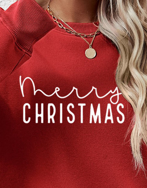 Load image into Gallery viewer, MERRY CHRISTMAS Dropped Shoulder Sweatshirt
