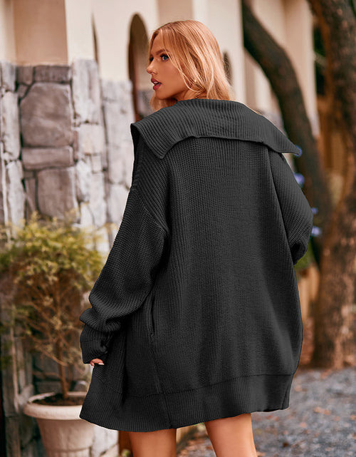 Load image into Gallery viewer, Dropped Shoulder Long Sleeve Cardigan

