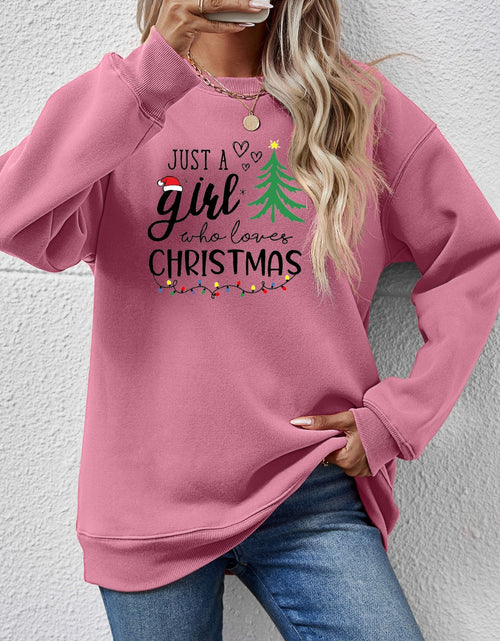 Load image into Gallery viewer, Letter Graphic Round Neck Sweatshirt
