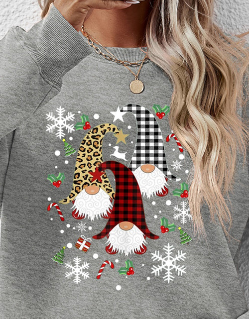 Load image into Gallery viewer, Faceless Gnomes Graphic Drop Shoulder Sweatshirt
