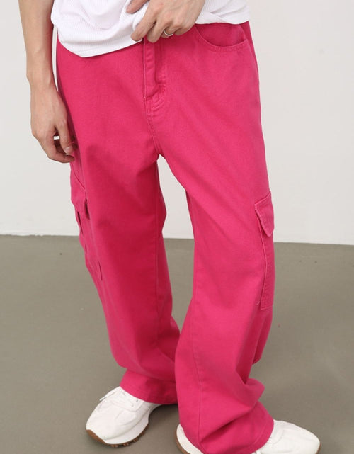 Load image into Gallery viewer, Men's Loose Jeans with Cargo Pockets
