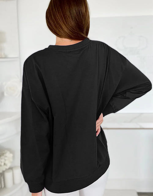 Load image into Gallery viewer, Round Neck Long Sleeve Sweatshirt
