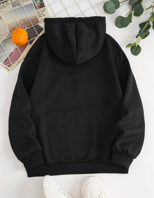 Load image into Gallery viewer, Drawstring Dropped Shoulder Hoodie
