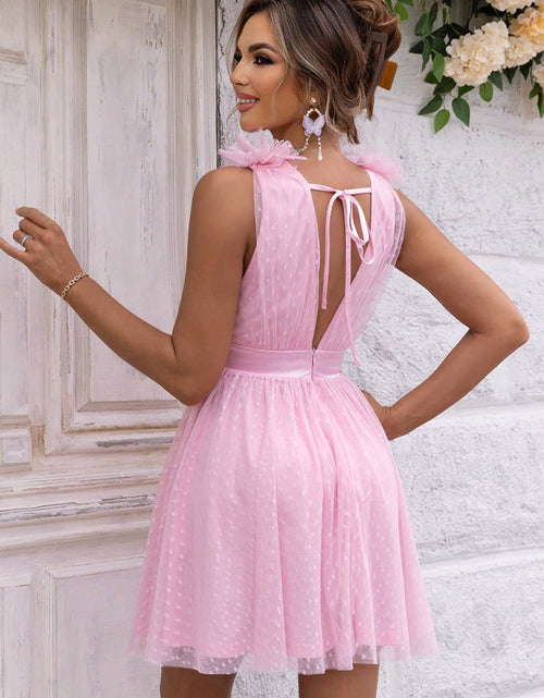 Load image into Gallery viewer, Open Back Sleeveless Mesh Dress
