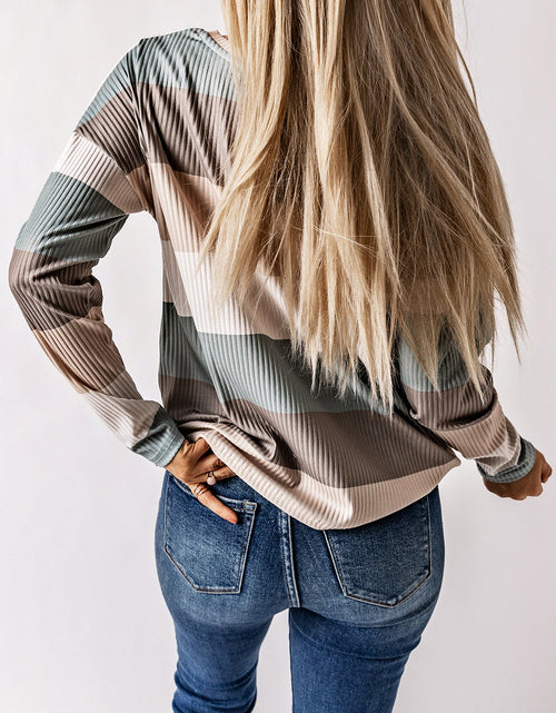Load image into Gallery viewer, Wide Stripe Top with Pocket
