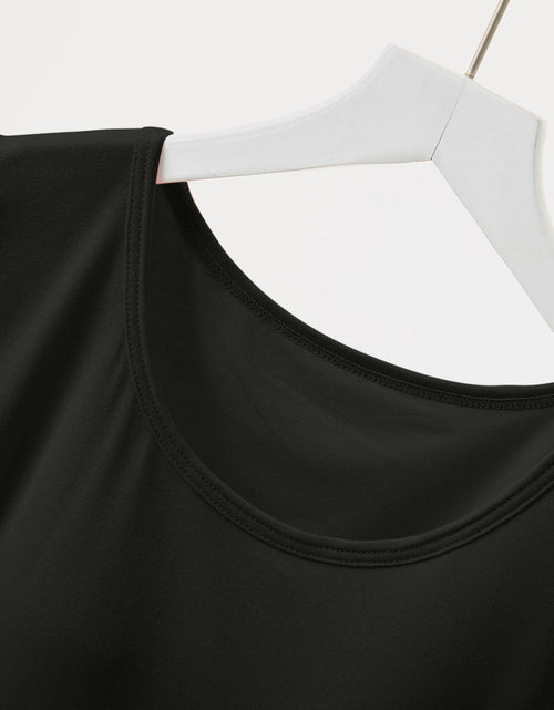 Load image into Gallery viewer, Round Neck Short Sleeve T-Shirt with Bra
