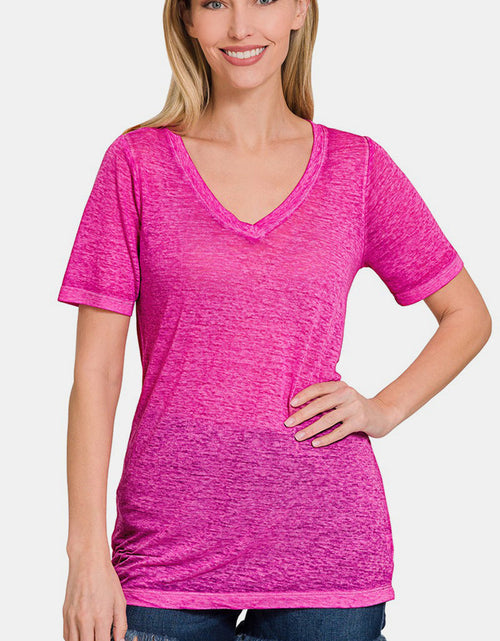 Load image into Gallery viewer, Zenana V-Neck Short Sleeve T-Shirt
