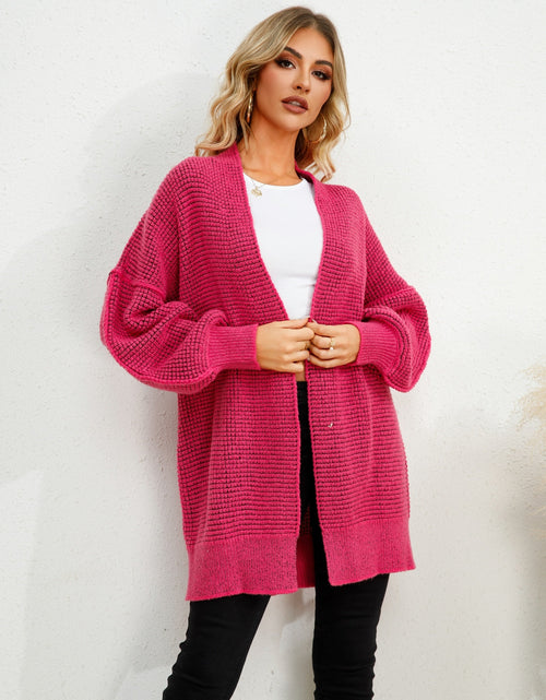 Load image into Gallery viewer, Open Front Dropped Shoulder Cardigan
