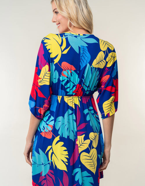 Load image into Gallery viewer, White Birch Full Size Printed V-Neck Mini Dress
