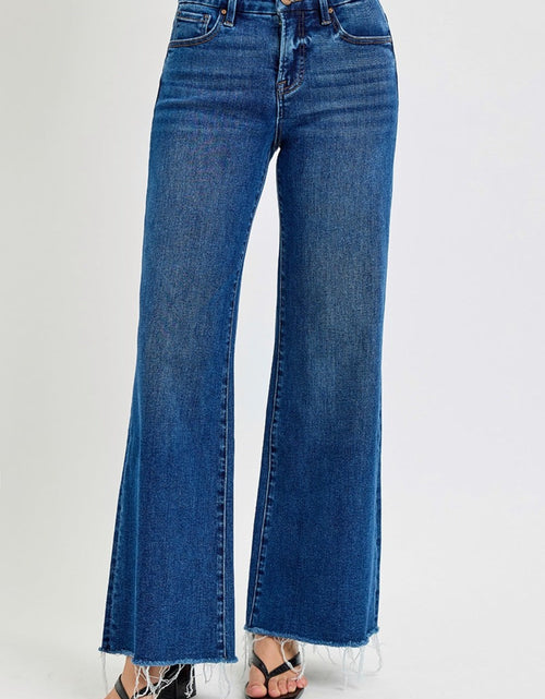 Load image into Gallery viewer, RISEN Tummy Control High Rise Wide Leg Jeans
