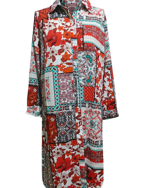 Load image into Gallery viewer, Printed Button Up Long Sleeve Cardigan
