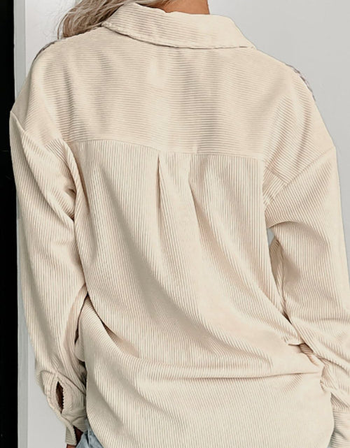 Load image into Gallery viewer, Houndstooth Button Up Long Sleeve Jacket
