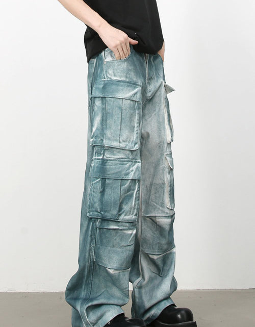 Load image into Gallery viewer, Men's Tie-Dye Cargo Jeans
