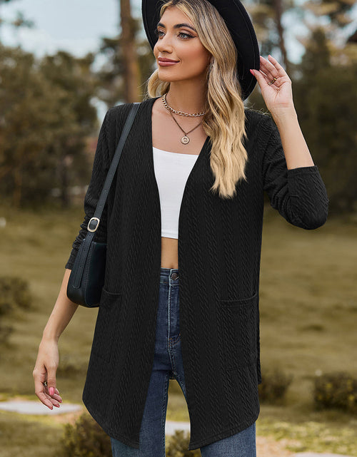 Load image into Gallery viewer, Open Front Long Sleeve Cardigan
