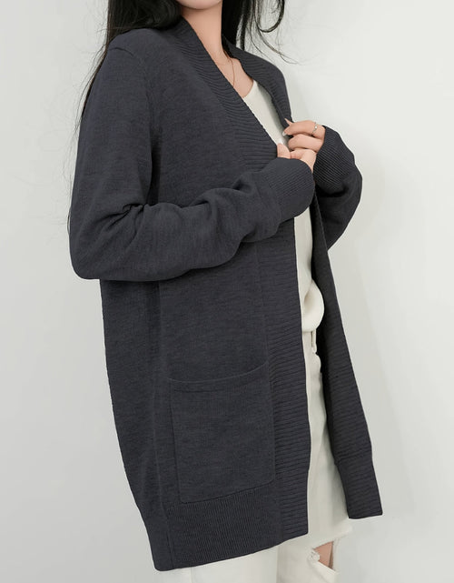 Load image into Gallery viewer, Open Front Long Sleeve Sweater Cardigan
