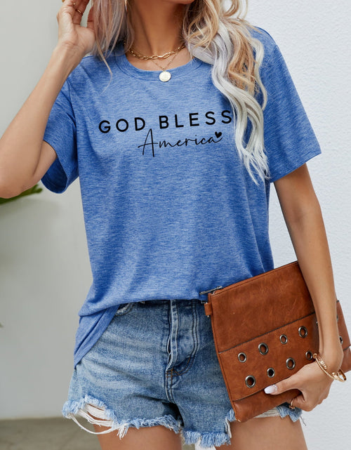 Load image into Gallery viewer, GOD BLESS AMERICA Graphic Short Sleeve Tee
