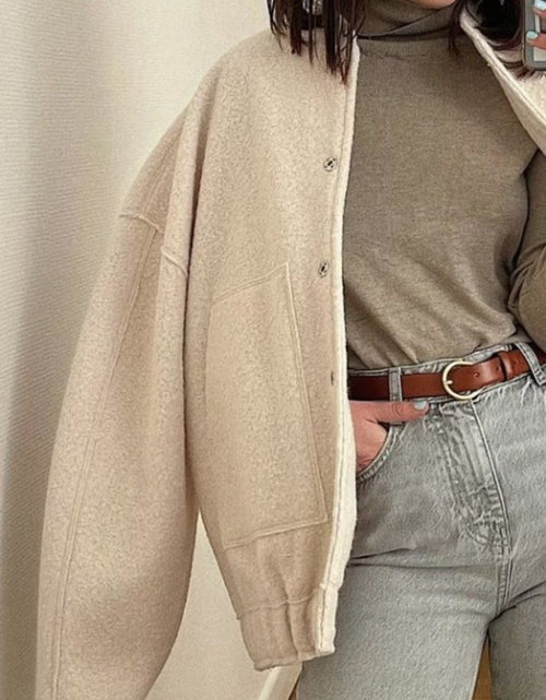 Load image into Gallery viewer, Full Size Snap Down Drop Shoulder Jacket
