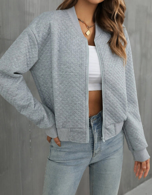 Load image into Gallery viewer, Zip Up Long Sleeve Jacket
