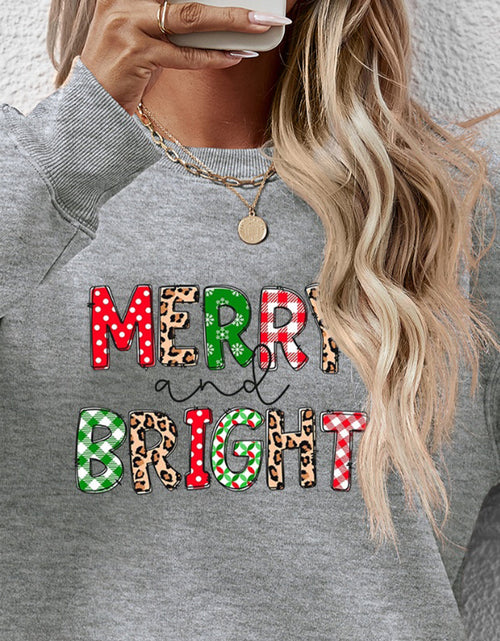 Load image into Gallery viewer, MERRY AND BRIGHT Round Neck Sweatshirt
