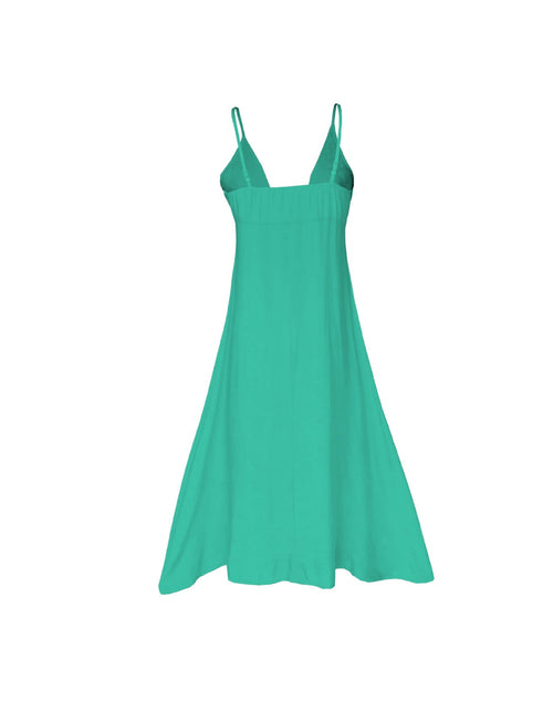 Load image into Gallery viewer, Buttoned Plunge Midi Cami Dress
