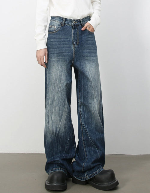 Load image into Gallery viewer, Men's Wide Leg Jeans with Pockets
