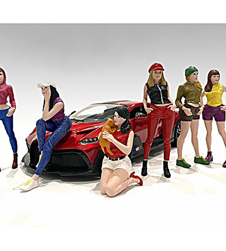 "Girls Night Out" 6 piece Figurine Set for 1/18 Scale Models by American Diorama