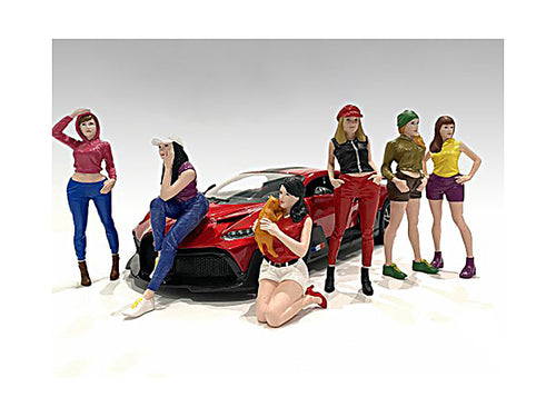 Load image into Gallery viewer, "Girls Night Out" 6 piece Figurine Set for 1/18 Scale Models by American Diorama
