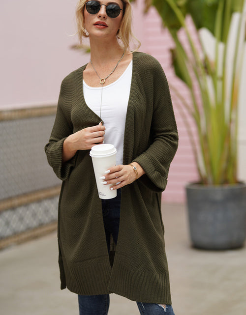 Load image into Gallery viewer, Open Front Long Sleeve Cardigan
