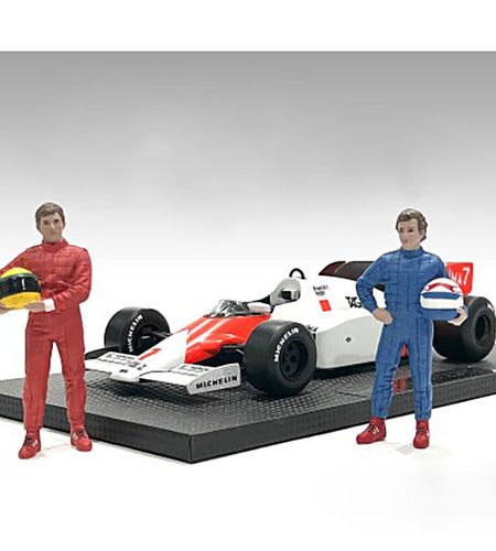 "Racing Legends" 80's Figures A and B Set of 2 for 1/18 Scale Models by American Diorama