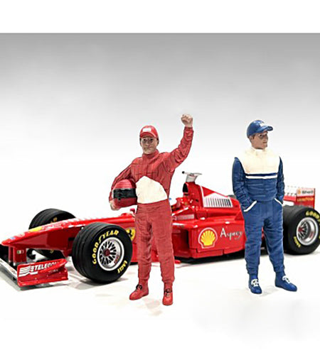 "Racing Legends" 90's Figures A and B Set of 2 for 1/18 Scale Models by American Diorama