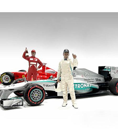 "Racing Legends" 2000's Figures A and B Set of 2 for 1/18 Scale Models by American Diorama
