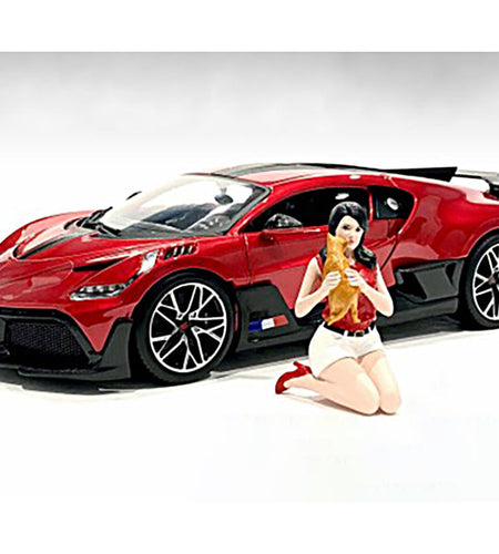 "Girls Night Out" Gigi with Cat Figurine for 1/24 Scale Models by American Diorama