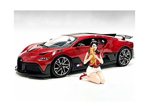 Load image into Gallery viewer, "Girls Night Out" Gigi with Cat Figurine for 1/24 Scale Models by American Diorama

