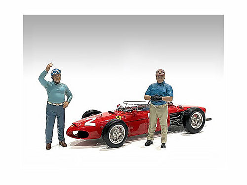 Load image into Gallery viewer, "Racing Legends" 50's Set of 2 Diecast Figures for 1/43 Scale Models by American Diorama
