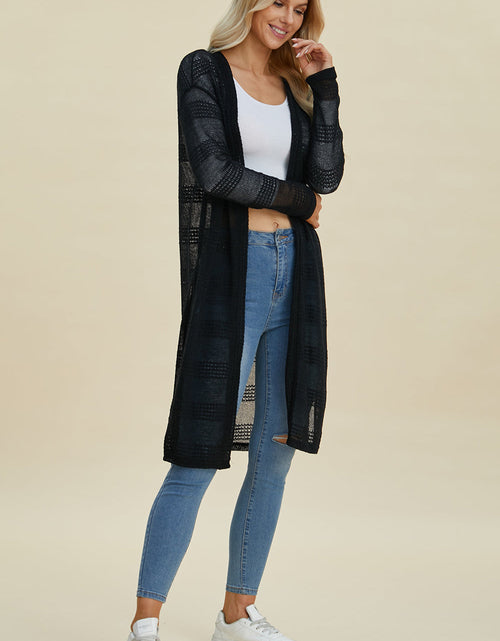 Load image into Gallery viewer, Double Take Full Size Open Front Longline Cardigan
