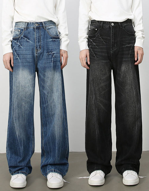 Load image into Gallery viewer, Men's Loose Fit Jeans with Pockets
