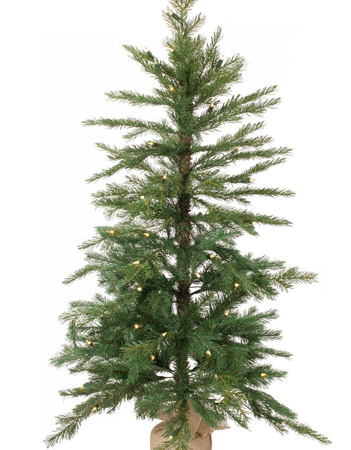 Load image into Gallery viewer, LED Pine Tree with Burlap Bag Base 4'H

