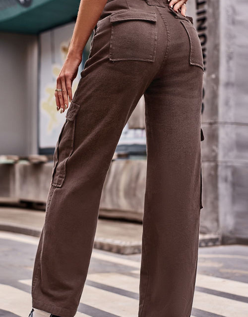 Load image into Gallery viewer, Buttoned High Waist Loose Fit Jeans
