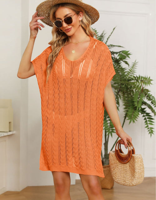 Load image into Gallery viewer, Openwork Side Slit Knit Dress
