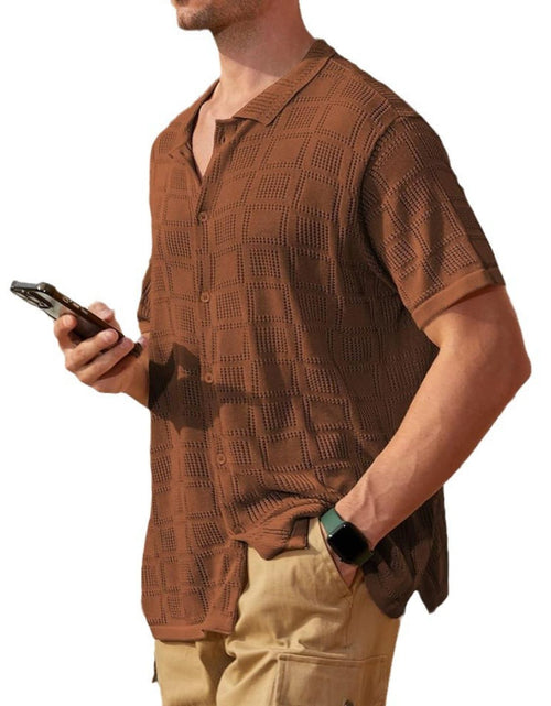 Load image into Gallery viewer, Men's Full Size Button Down Short Sleeve Plus Size
