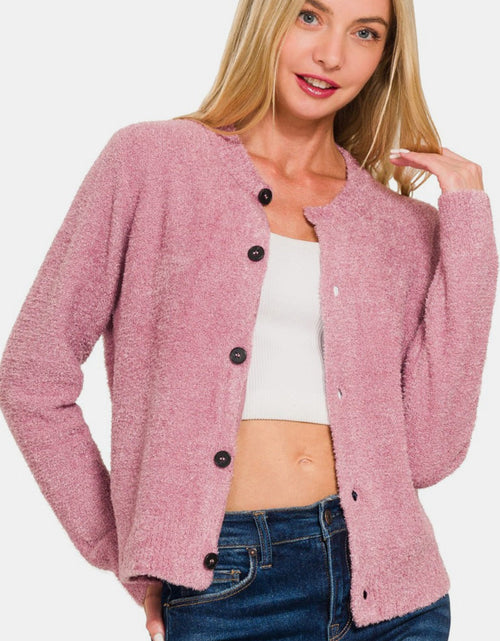 Load image into Gallery viewer, Zenana Button Down Long Sleeve Sweater Cardigan
