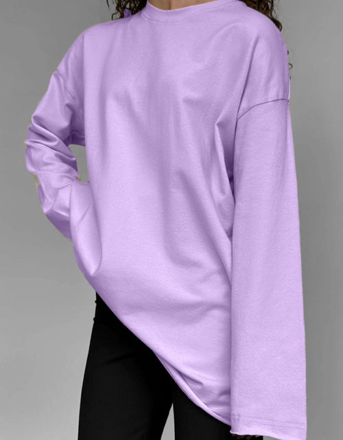 Load image into Gallery viewer, Round Neck Long Sleeve T-Shirt
