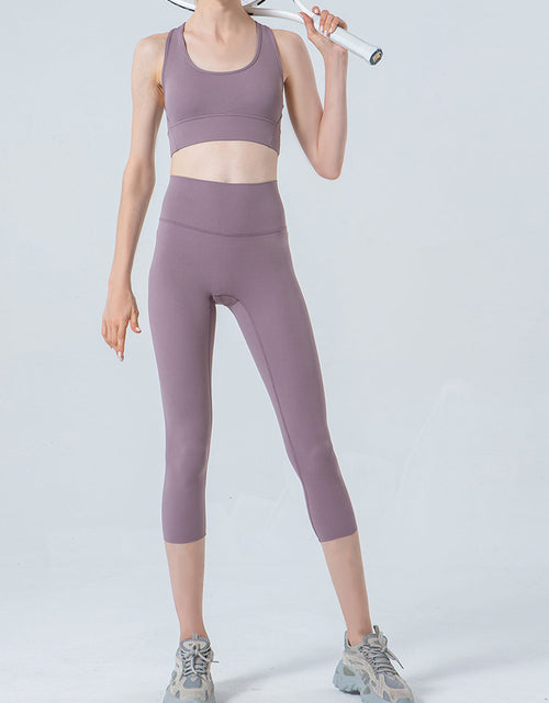 Load image into Gallery viewer, Wide Waistband Cropped Sports Leggings
