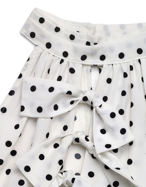 Load image into Gallery viewer, Perfee Bow Front Polka Dot Sleeveless Midi Dress
