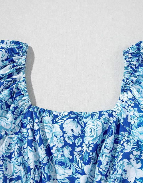 Load image into Gallery viewer, Floral Puff Sleeve Babydoll Mini Dress
