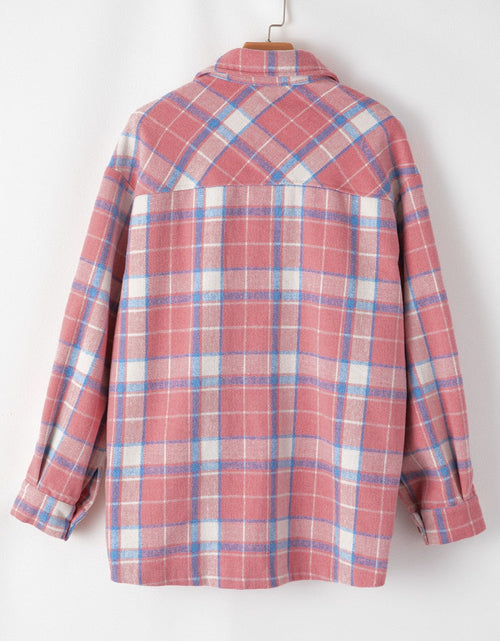 Load image into Gallery viewer, Plaid Button Up Long Sleeve Shacket
