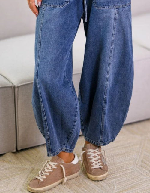 Load image into Gallery viewer, Drawstring Jeans with Pockets
