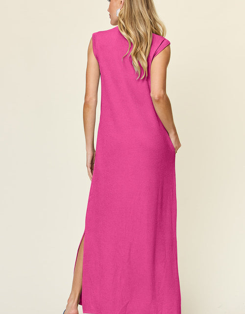 Load image into Gallery viewer, Double Take Full Size Texture Mock Neck Sleeveless Maxi Dress
